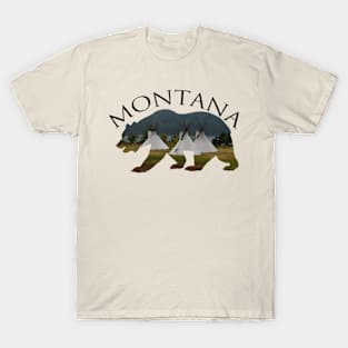 Montana - Grizzly and Teepees T-Shirt